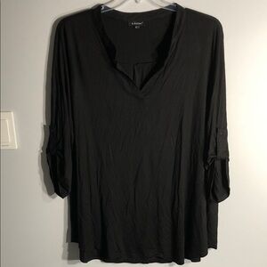 NWOT A.Jesdani Black Tunic Top- women’s plus